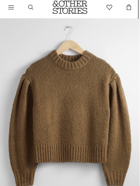 & Other Stories Sweaters - & Other Stories Puff-Sleeve Crewneck Sweater
